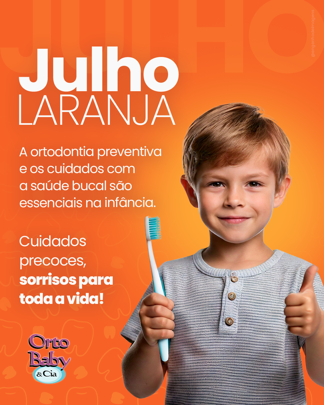  Julho laranja: saúde bucal também é assunto de infância!
